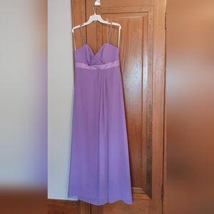 Alfred Angelo Purple Spaghetti Strap Maxi Dress